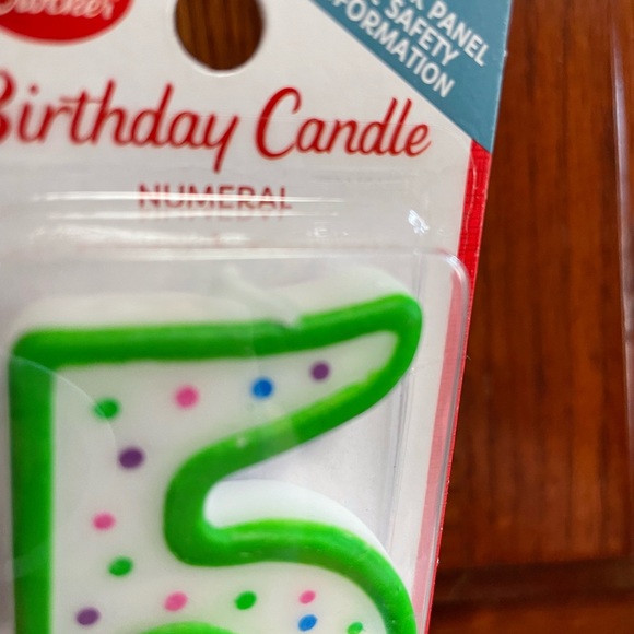 New In Package Betty Crocker # 5 Wax Birthday Candle - Picture 3 of 3